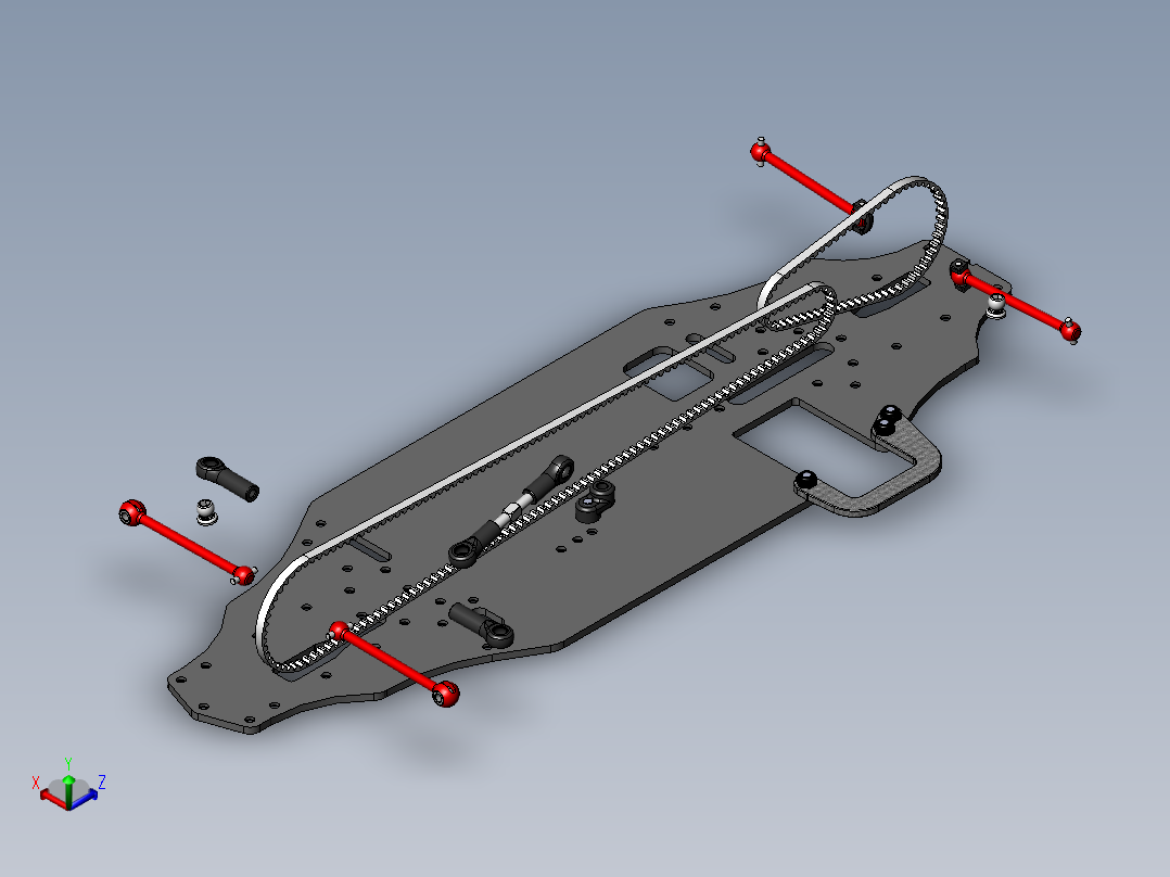 卡丁车 钢管车(92)正等轴测图