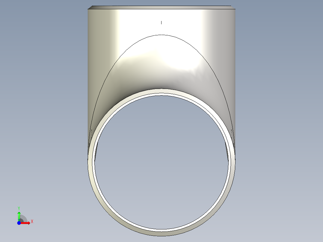 B3004518-2_ 等径三通 Schedule 10S前视图