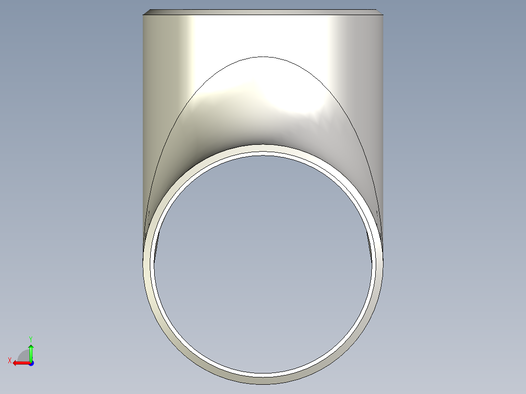 B3004518-2_ 等径三通 Schedule 10S后视图
