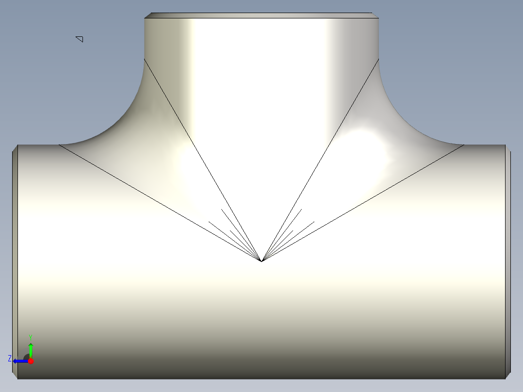 B3004518-2_ 等径三通 Schedule 10S右视图