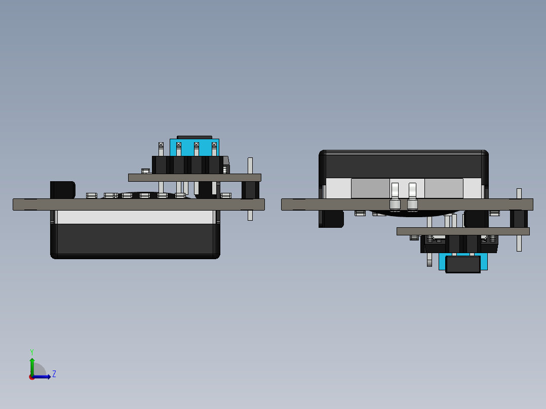 1602液晶显示器左视图