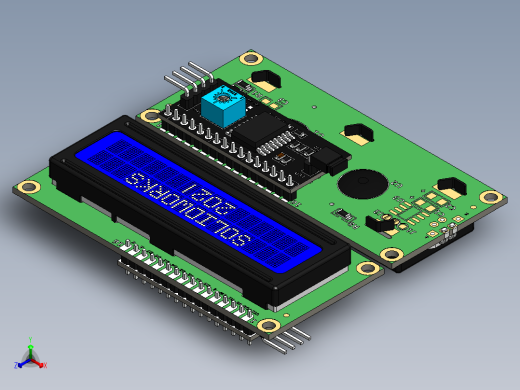 1602液晶显示器正等轴测缩略图