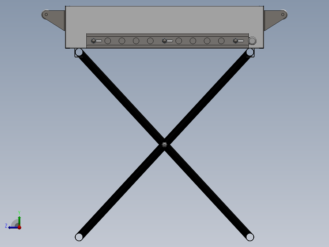带折叠架的烧烤箱  SW18右视图