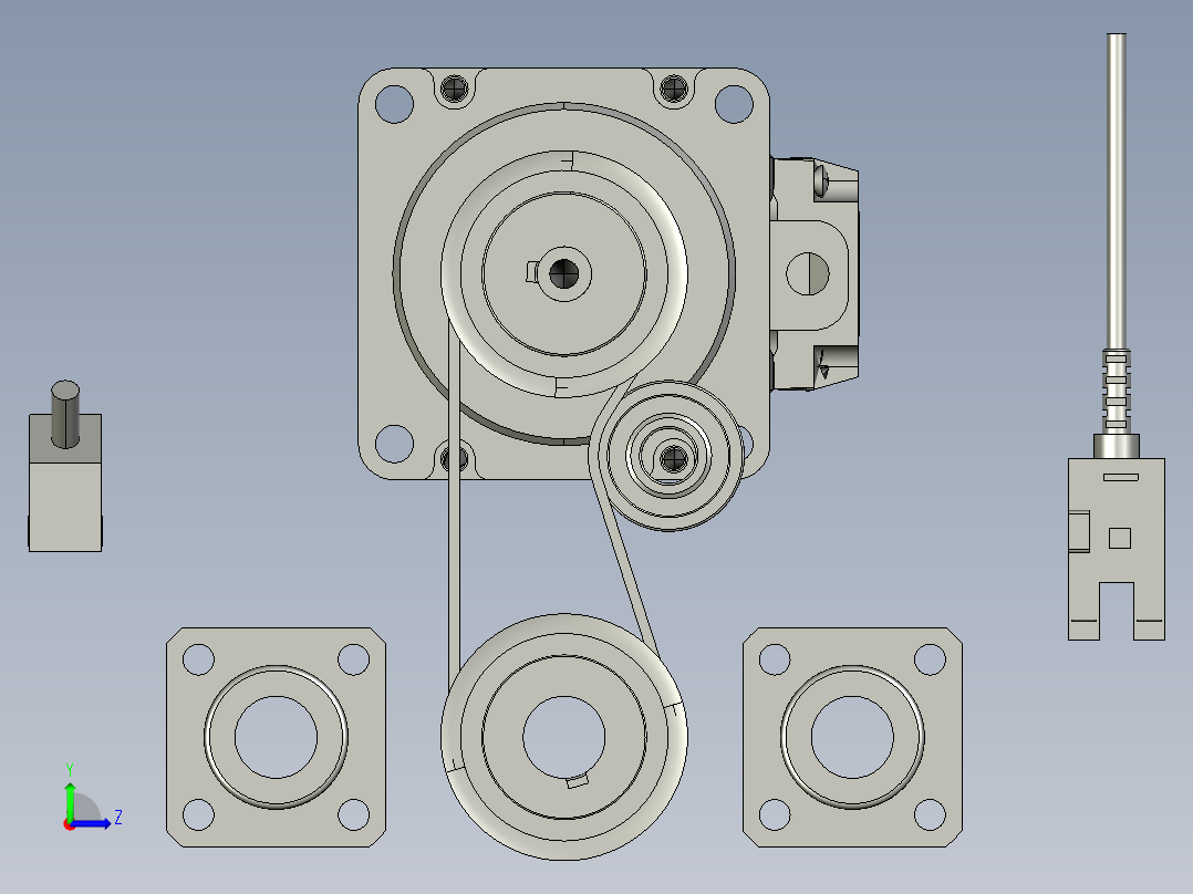 ZXHJ02A037A0-夹紧机构左视图