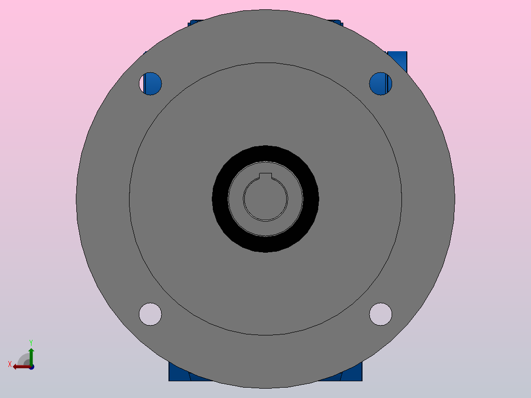 SAZ67ZP蜗轮蜗杆减速机SAZ67-13.27-M1-B-Φ40-P100后视图