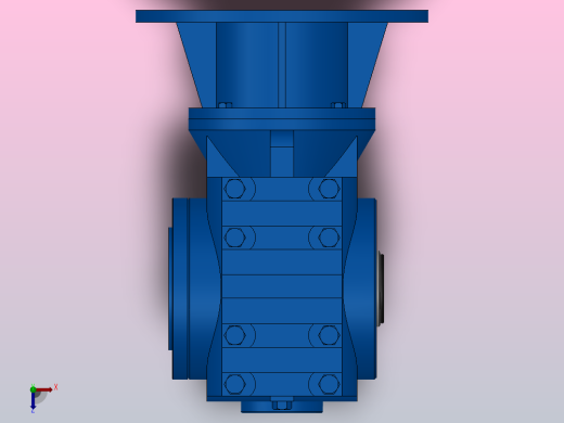 SAZ67ZP蜗轮蜗杆减速机SAZ67-13.27-M1-B-Φ40-P100俯视缩略图