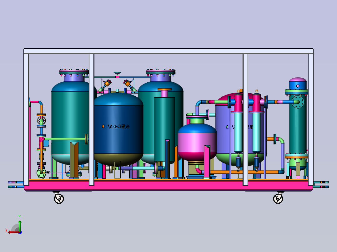 制氮制氧设备-移动撬装后视图
