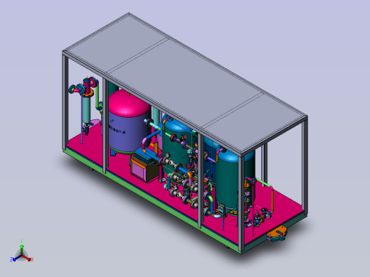 制氮制氧设备-移动撬装正等轴测缩略图