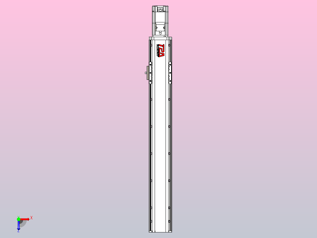 日规模组半封闭丝杆TPA-HNR-85D-1610C-L500-M-C-P20-N3俯视图