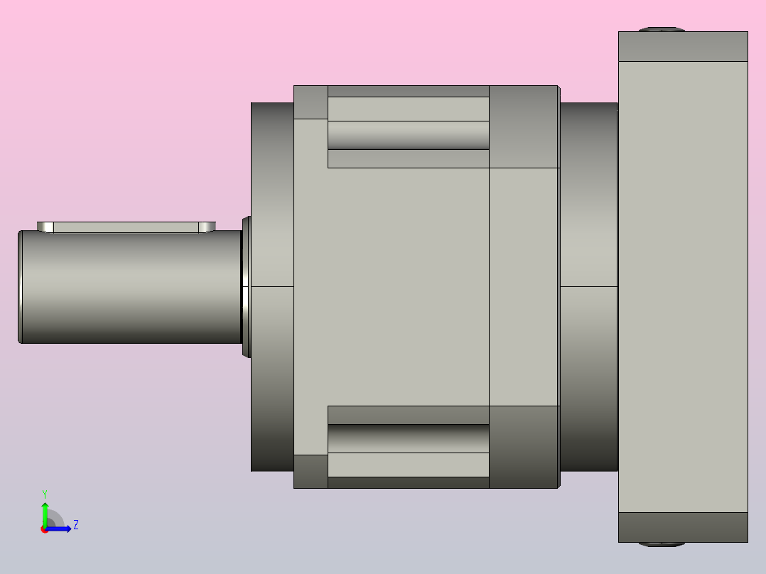 AB142-L1-S2-P2电机减速机左视图