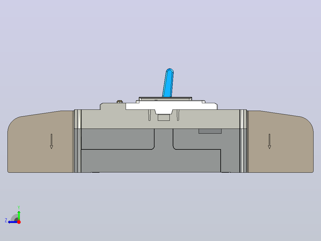 NM5LE-400 4P剩余电流动作断路器三维模型202401右视图