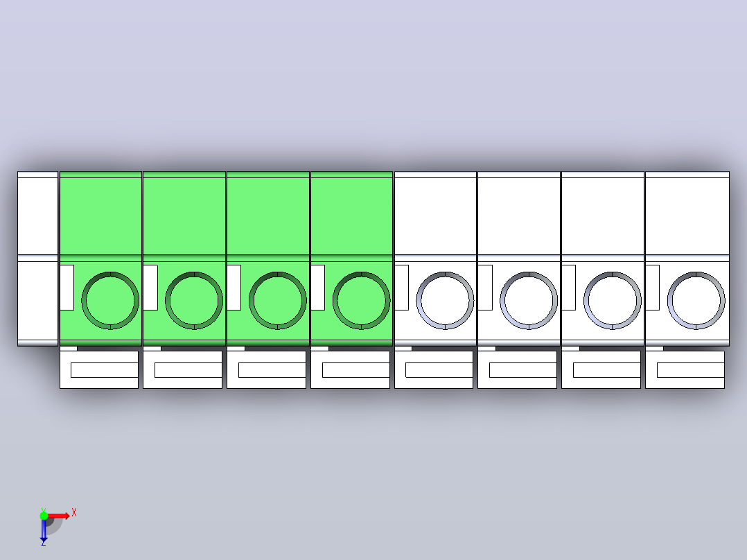 PCB弹簧接线端子DG142VKF142V508俯视图