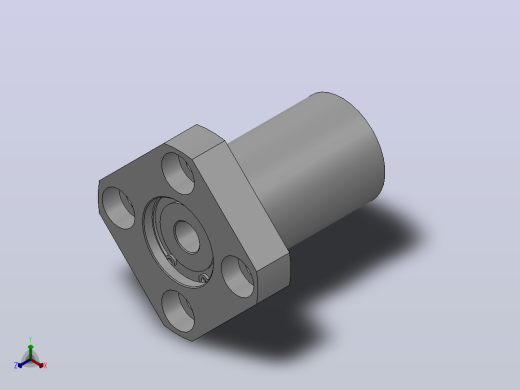 带挡圈双轴承L尺寸指定型轴承座组件_BRDLDK-606-2Z-40-A正等轴测缩略图