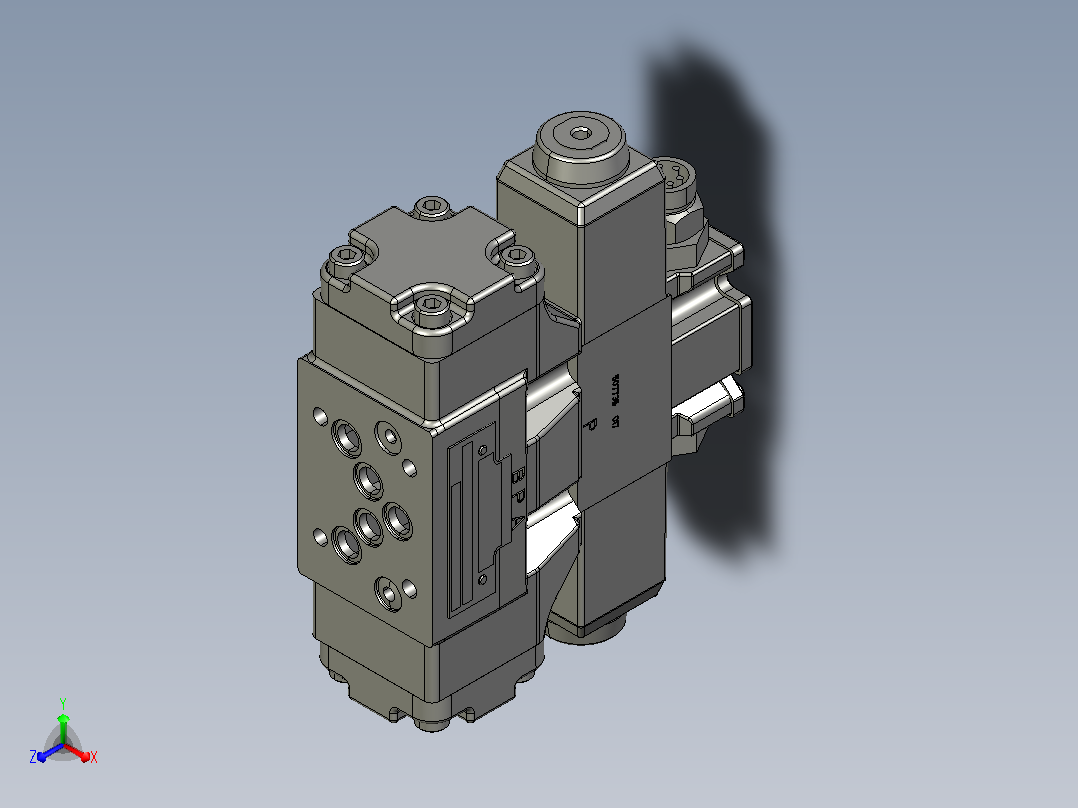 伊顿液压元件DG5V-5-C-M-FPA5WL-10-DC-ROCK正等轴测图