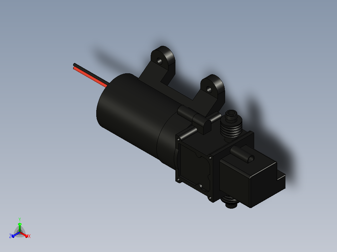 隔膜泵5A 12V 60W power正等轴测图