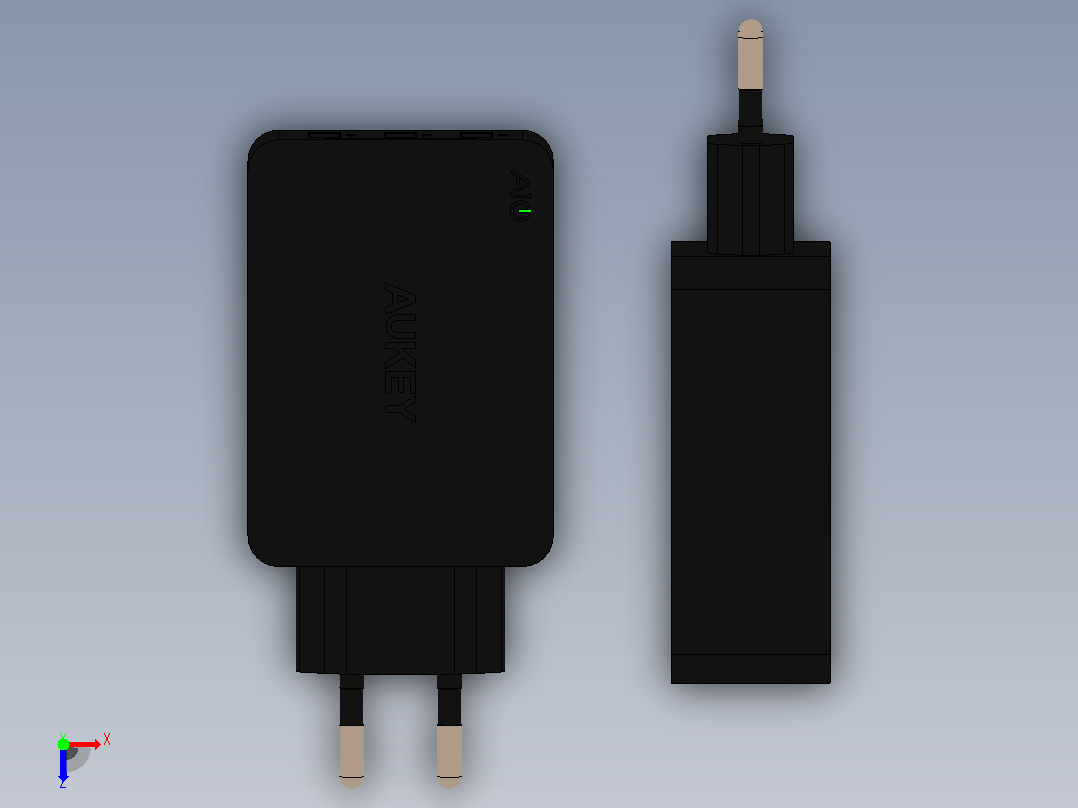 Phone 充电器 SolidWorks 11俯视图