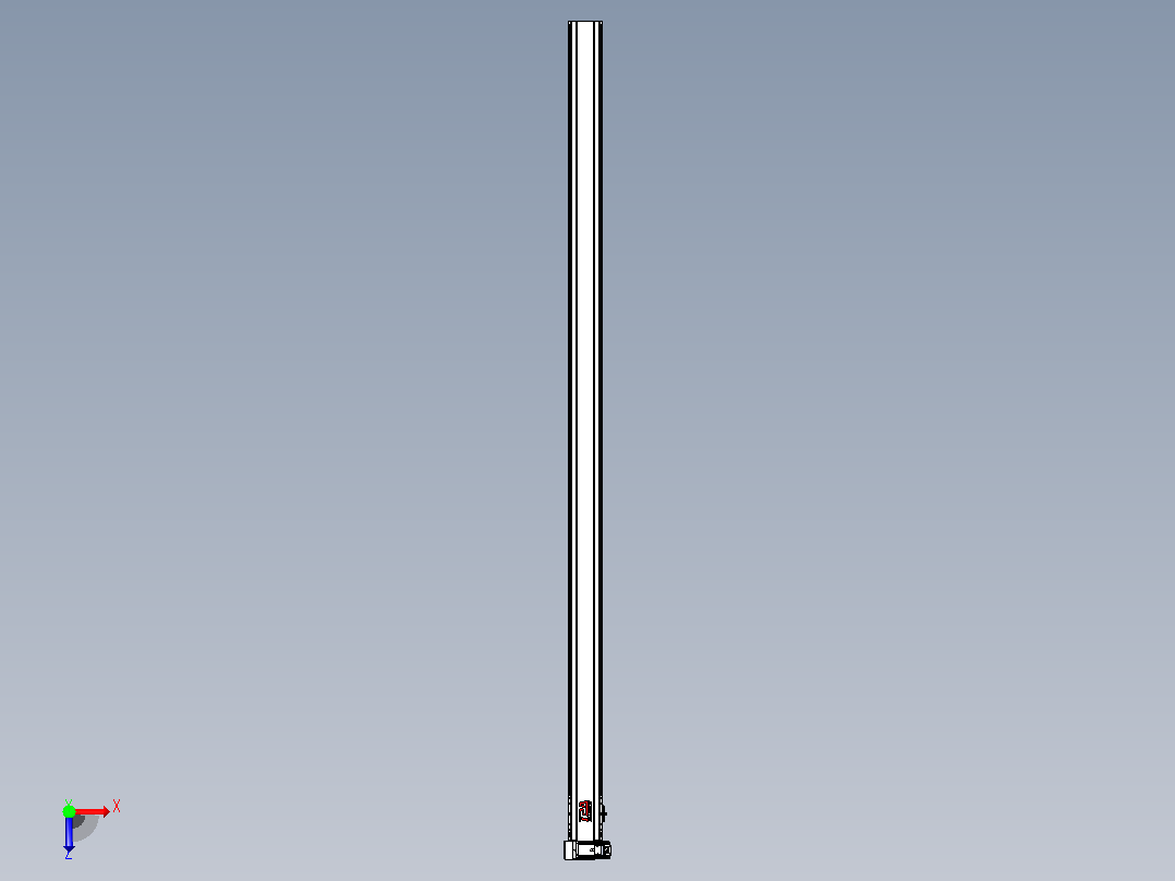 皮带直线轴半封闭可选导轨TPA-HNB-120D-110-L2600-LU-C-P40-N3俯视图