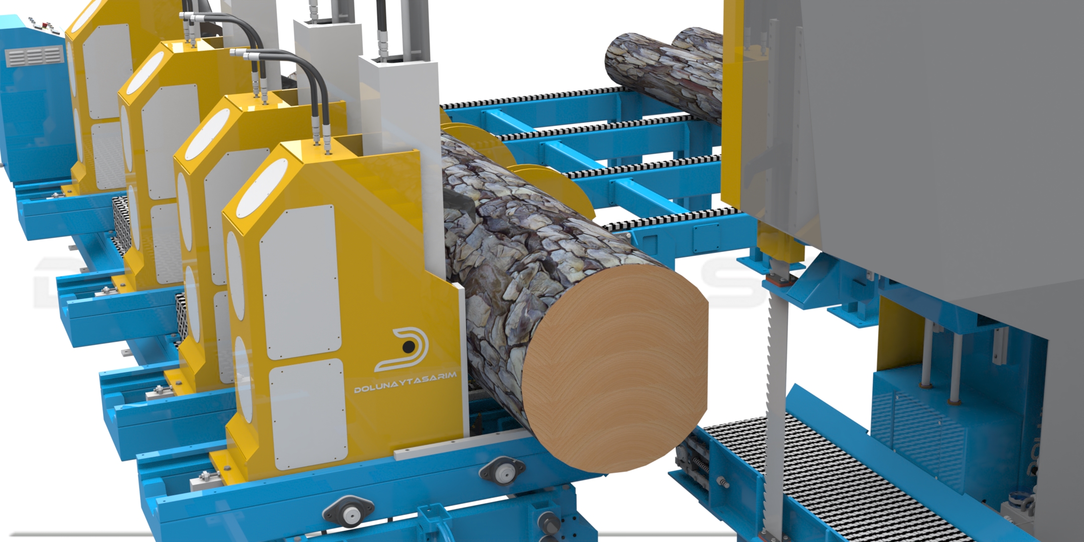 车载木材切片线（Carriage Log Slicing Line）