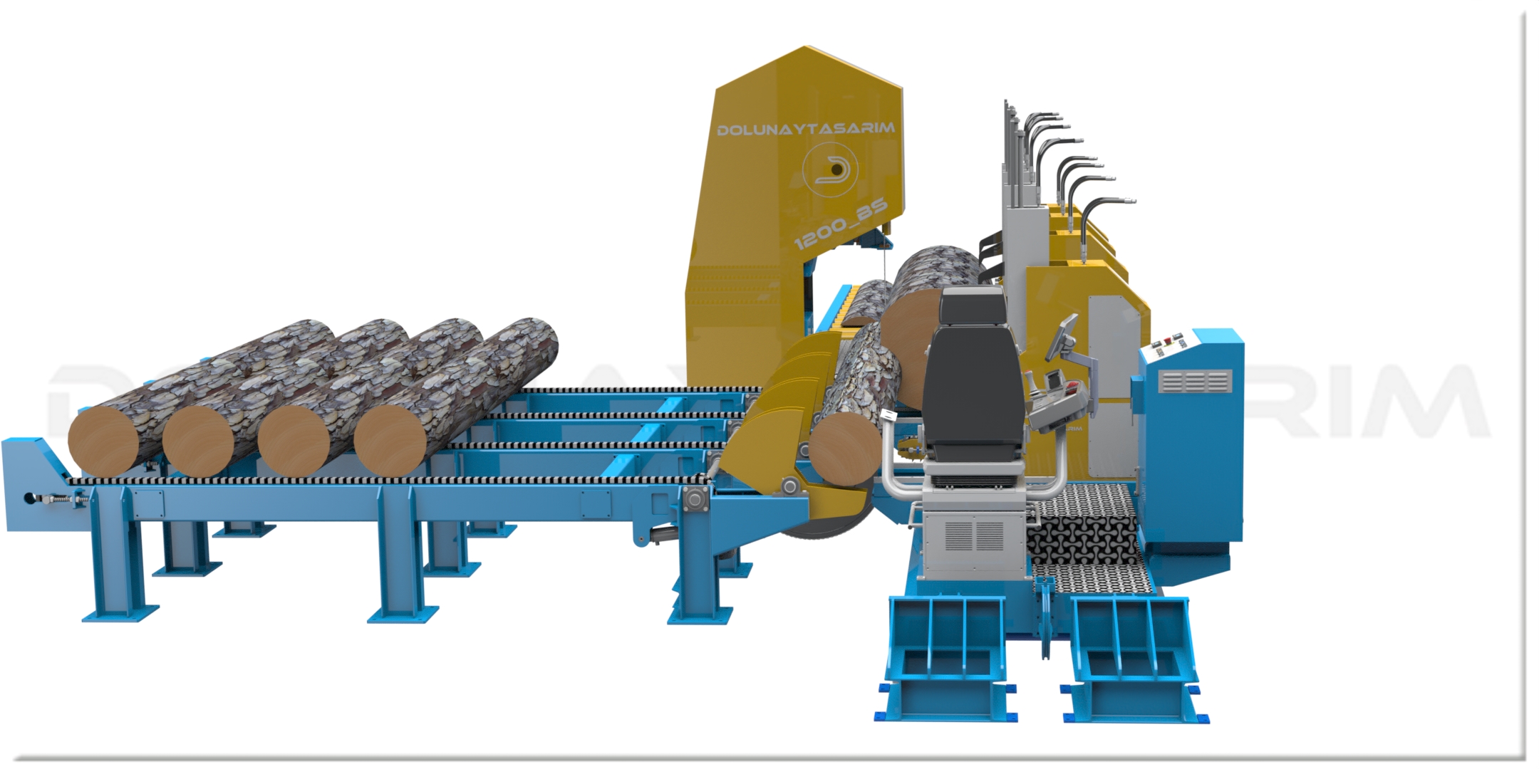 车载木材切片线（Carriage Log Slicing Line）