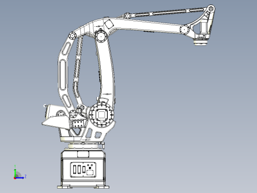SRB300码垛机器人三维模型图纸左视缩略图