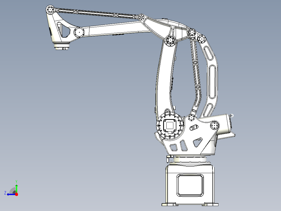 SRB300码垛机器人三维模型图纸右视图