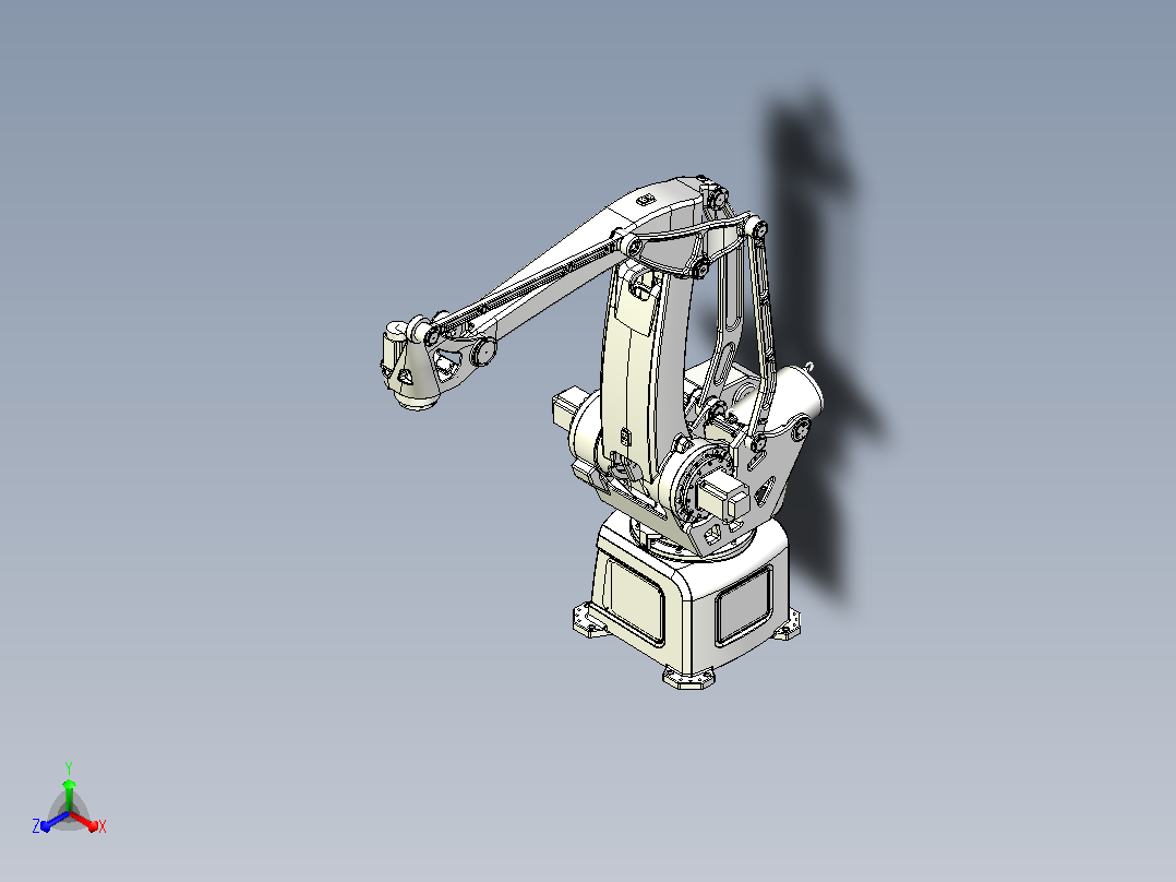 SRB300码垛机器人三维模型图纸正等轴测图