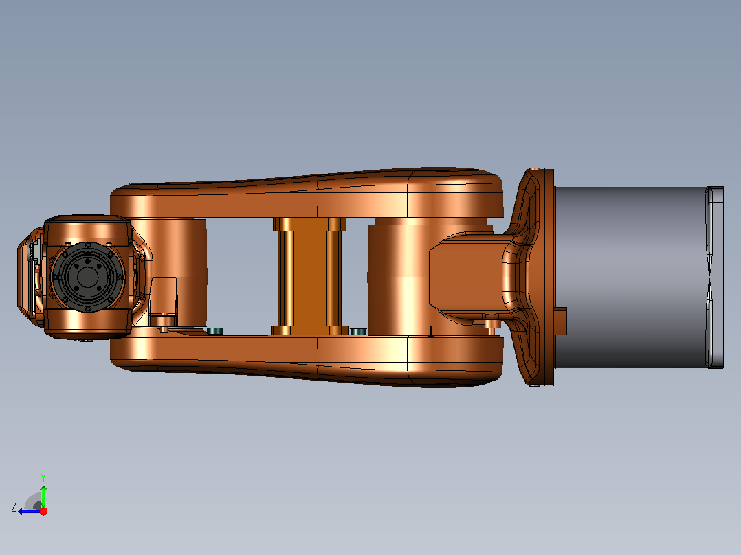 ABB机械手 -IRB120 3D模型右视图