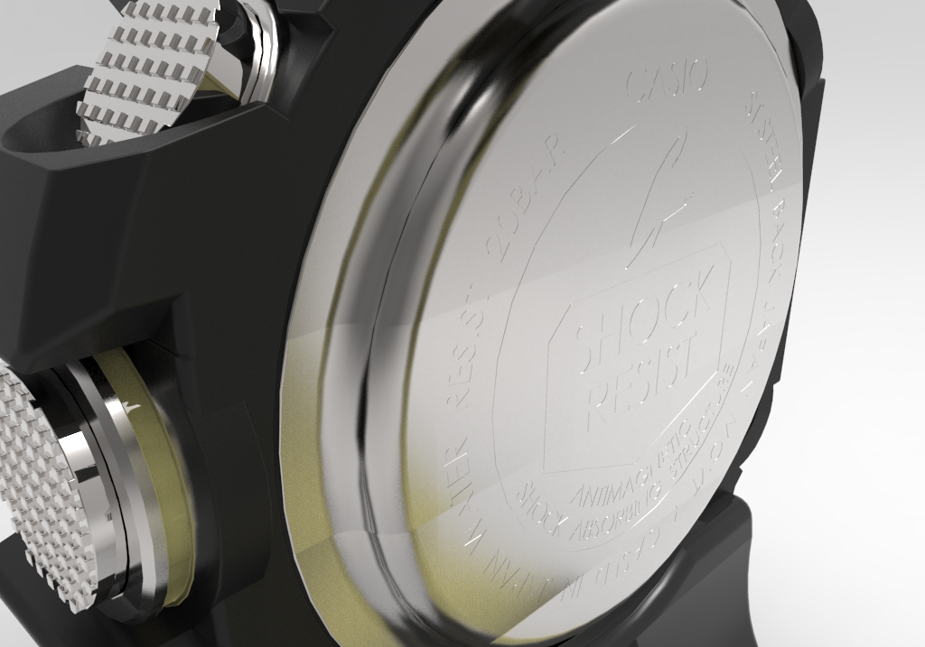 CASIO g661卡西欧手表模型3D图纸 STEP格式