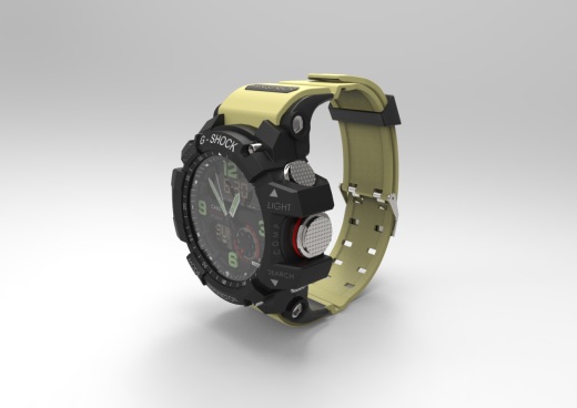 CASIO g661卡西欧手表模型3D图纸 STEP格式缩略图