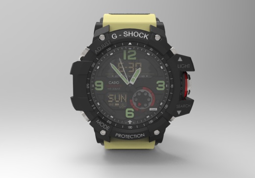 CASIO g661卡西欧手表模型3D图纸 STEP格式缩略图