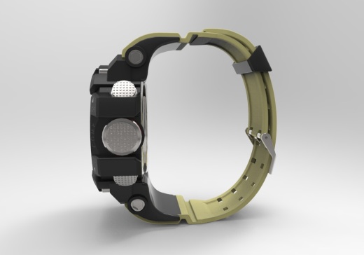 CASIO g661卡西欧手表模型3D图纸 STEP格式缩略图