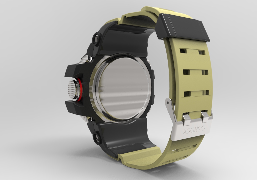 CASIO g661卡西欧手表模型3D图纸 STEP格式