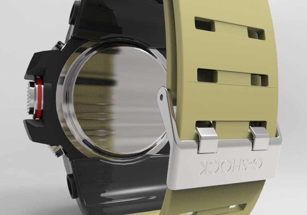 CASIO g661卡西欧手表模型3D图纸 STEP格式