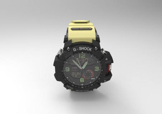 CASIO g661卡西欧手表模型3D图纸 STEP格式缩略图