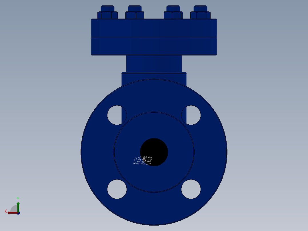 升降式止回阀-铸铁 DN15-DN300后视图