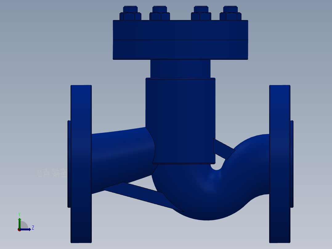 升降式止回阀-铸铁 DN15-DN300左视图