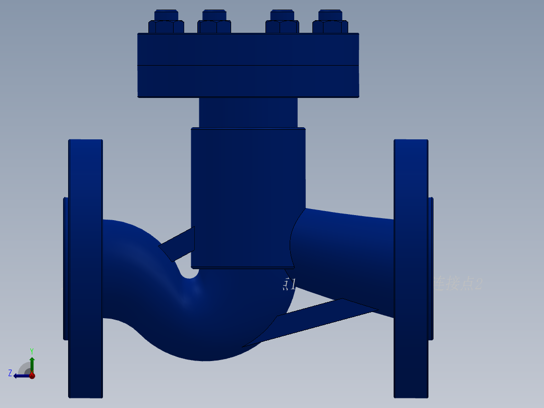 升降式止回阀-铸铁 DN15-DN300右视图