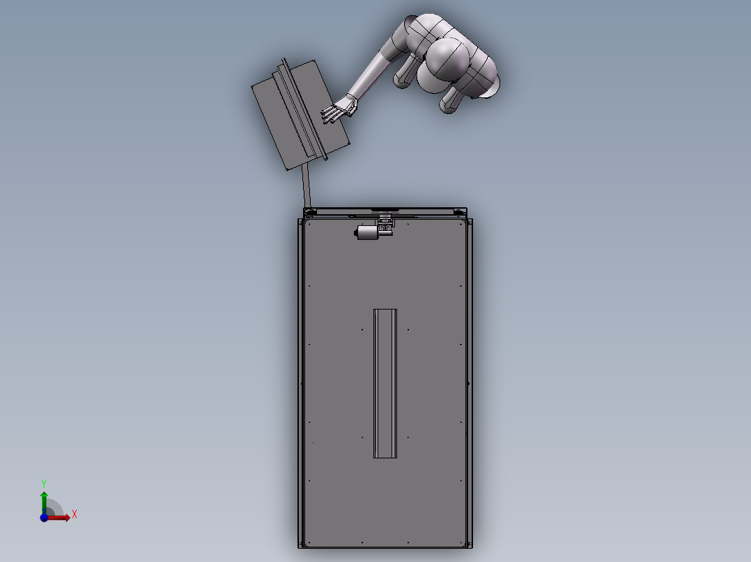 03-小型立体仓库3D模型前视图