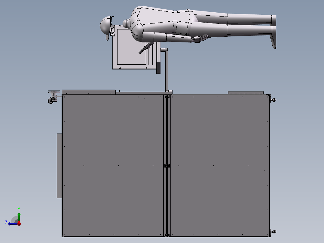 03-小型立体仓库3D模型右视图
