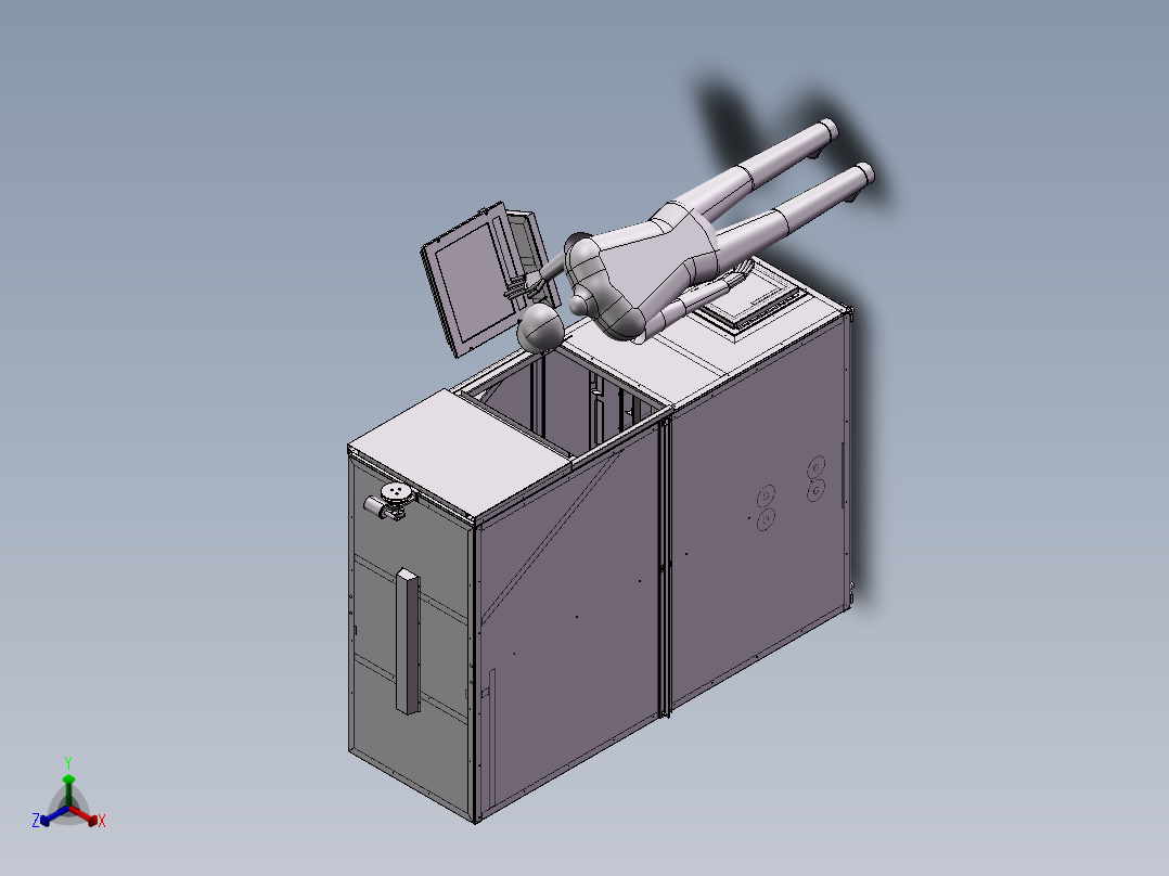 03-小型立体仓库3D模型正等轴测图