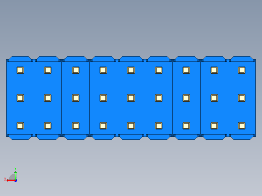 彩色公头100mil（2.54mm）系列-DS1021_blue_3x09p_100mil_Type1_rev1.0后视缩略图