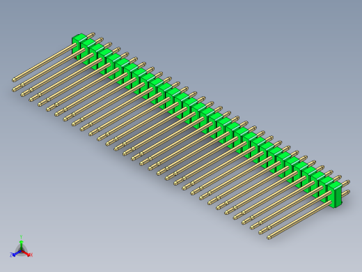 彩色公头100mil（2.54mm）系列-DS1021_green_2x31p_100mil_Type19_rev1.0