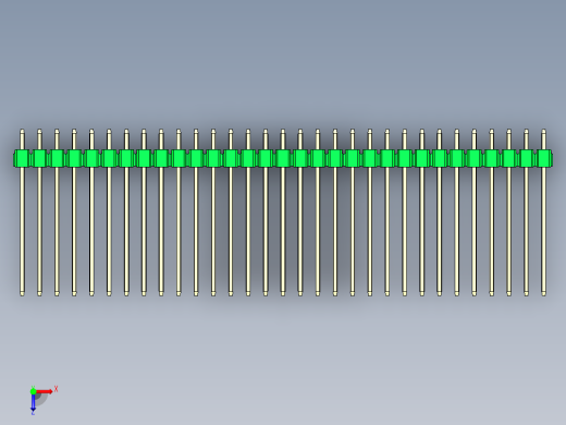 彩色公头100mil（2.54mm）系列-DS1021_green_2x31p_100mil_Type19_rev1.0俯视缩略图