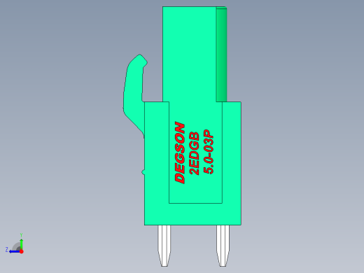 DEGSON 2EDG 系列 5.0mm 可插拔接线端子组-2EDGB-5.0-03P-14-00AH右视缩略图