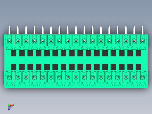 DEGSON 15EDG 系列 3.5mm 插拔式接线端子 FullPack-15EDGRH-3.5-34P-14-00AH俯视缩略图
