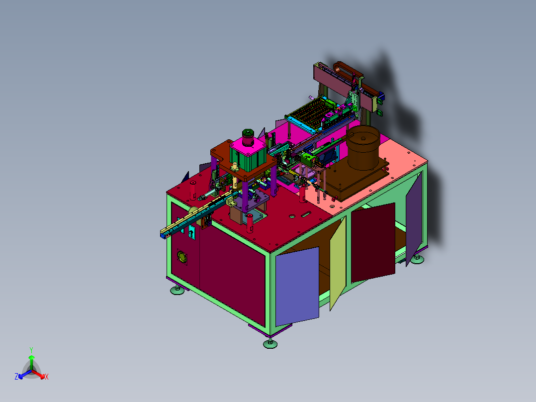 电磁线圈与轭铁的装配生产线