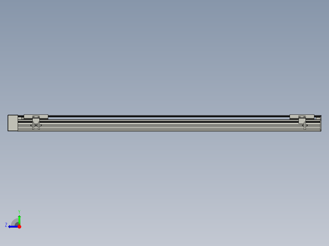直线模组WG-LHA12-S1300-R设计图纸右视图
