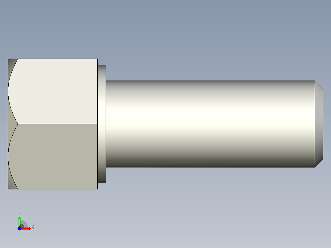 螺栓-Screw-M8-20-15-9-12-45-Yes.stp前视图