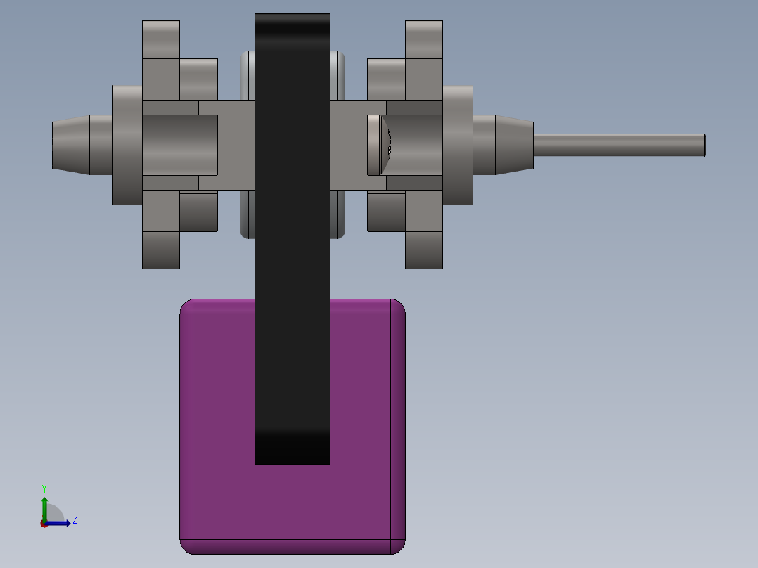 罩极电机左视图