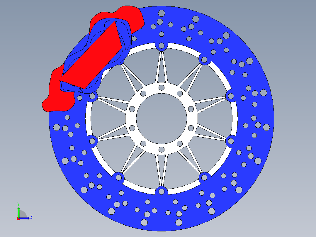 制动器 (10)左视图